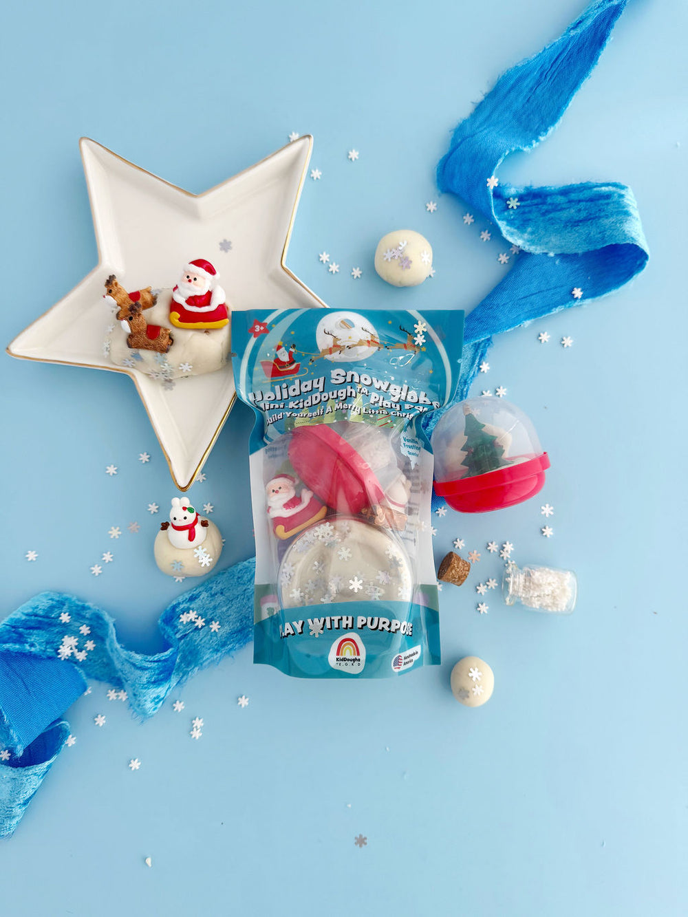 Holiday Snowglobe Mini KidDough Play Pack